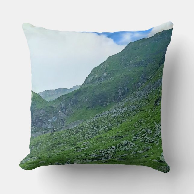 Coussin Pente Alpine Transfagarasan – Photographie de Roum (Recto)