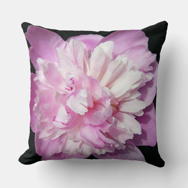 Coussin Peony rose (Recto)