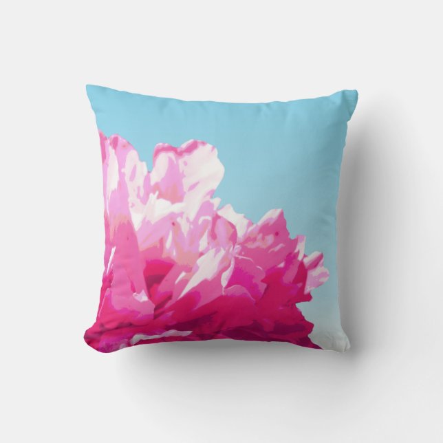 Coussin Peony rose (Recto)