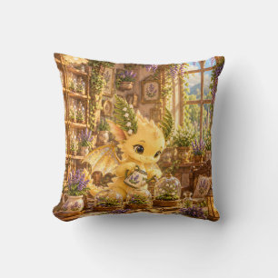 Coussin Pépinière botanique du bébé dragon doré