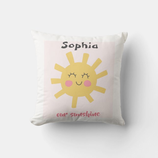 Coussin Pépinière\Enfants Soleil Personnalisé Soleil Perso (Recto)