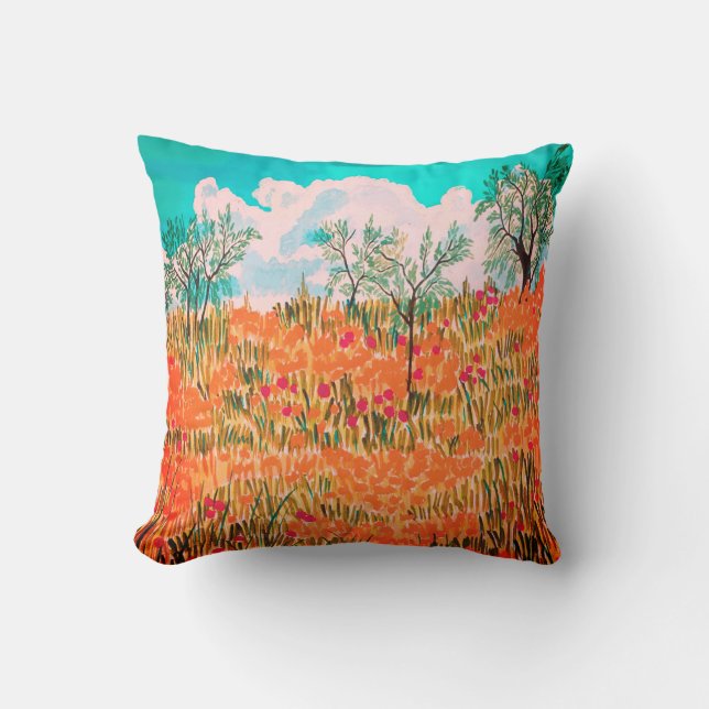 Coussin Pépites Dans L'Olive Grove Throw Pillow (Recto)
