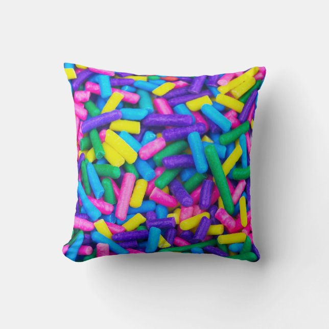 Coussin Pépites de bonbons multicolores (Recto)