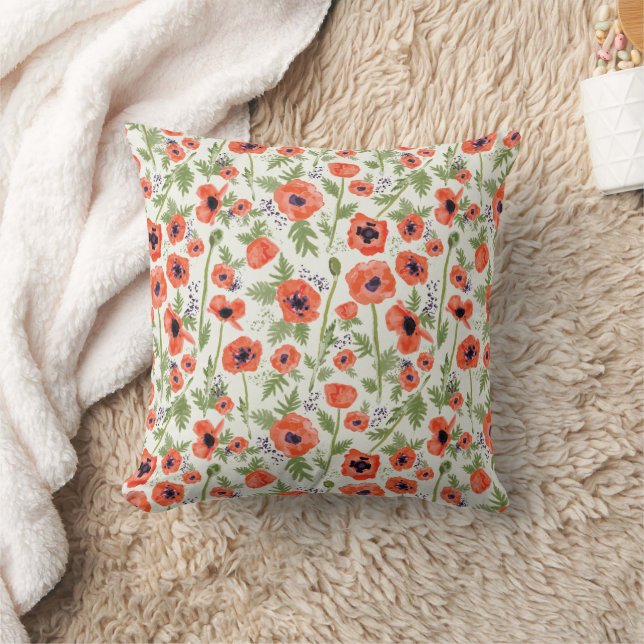 Coussin Pépites Orange Green Floral (Couverture)