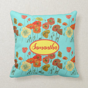 Coussin Pépites orange jaune Floral Baby Room