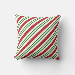 Coussin Peppermenthe Grille Rouge Vert Noël