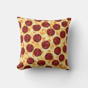 Coussin Pepperoni Pizza Motif