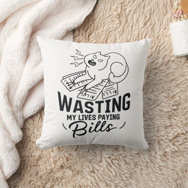 Coussin Perdre ma vie Drôle conception de chats (Couverture)