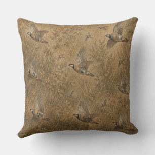 Coussin Perdrix chukar, Art 