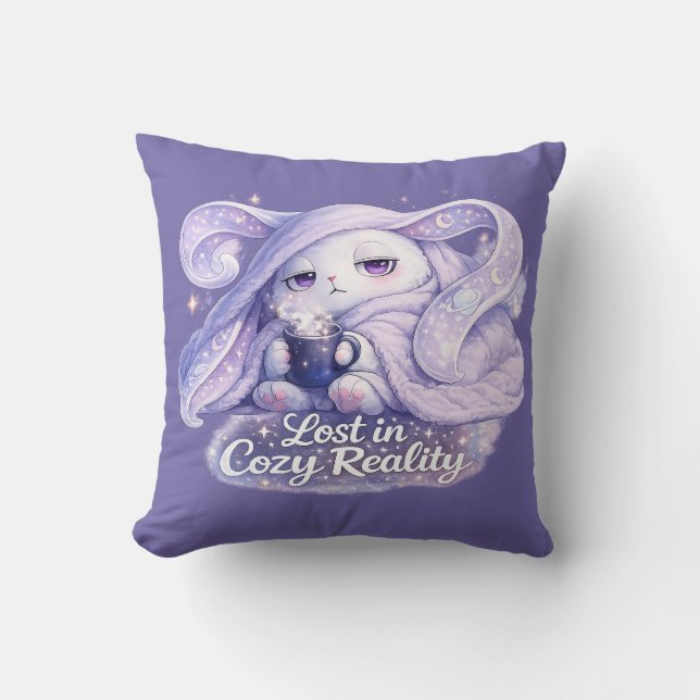 Coussin Perdu dans la Réalité Douillette Lapin Mignon (Recto)