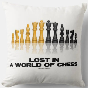 Coussin Perdu dans un monde des échecs (jeu d'échecs