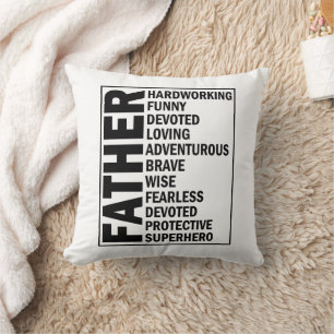 Coussin Père Adjective Fête des pères Cool Papa Définition