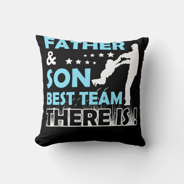 Coussin Père Et Fils Meilleure Équipe Il Y A (Recto)