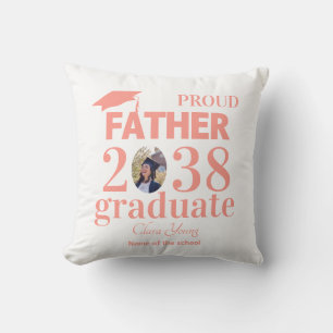 Coussin Père fier personnalisé pour la remise des diplômes