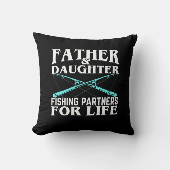 Coussin Père Fisher Et Fille Partenaire De Pêche (Recto)