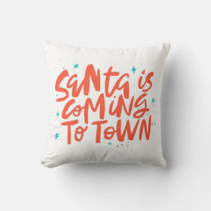 Coussin Père Noël arrive à Town Holiday Design