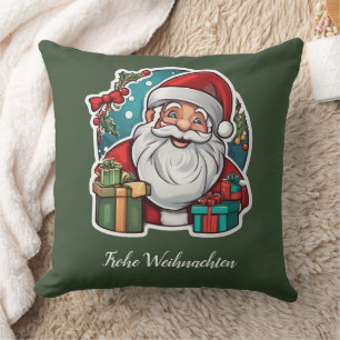 Coussin Père Noël avec des cadeaux -