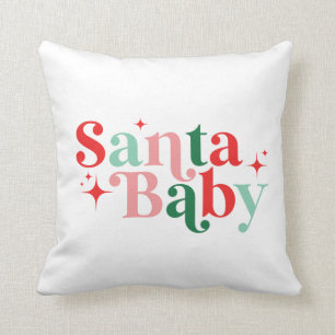 Coussin Père Noël Baby Christmas moderne couleur Police