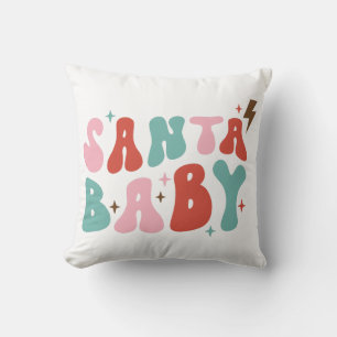Coussin Père Noël Baby Retro Christmas