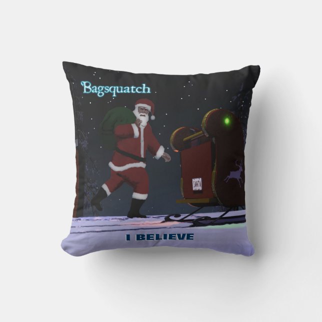 Coussin Père Noël - Bagsquatch (Recto)