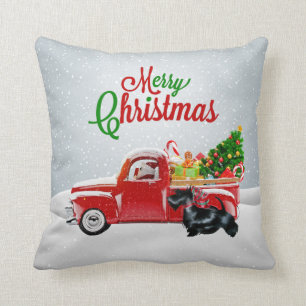 Coussin Père Noël, camion rouge, Noël Pillo de Terrier