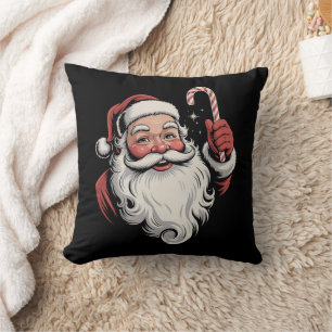 Coussin Père Noël de Noël Cadeau Rétro Vintage