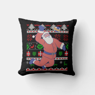 Coussin Père Noël de volley-ball Noël laid