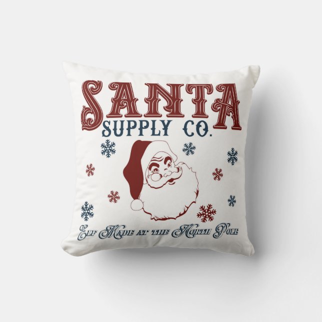 Coussin Père Noël Décor maison de Noël Jeu d'oreiller (Recto)