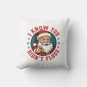 Coussin Père Noël drôle n'a pas utilisé de fil dentaire No