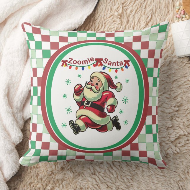 Coussin Père Noël en folie Noël (Couverture)