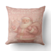 Père Noël Enchanté au Pays des Merveilles Rose
