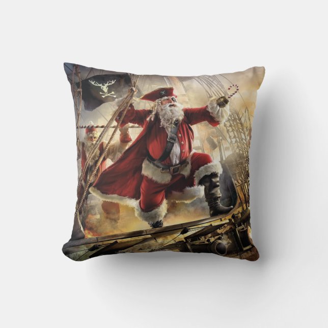 Coussin Père Noël Est Un Pirate (Recto)
