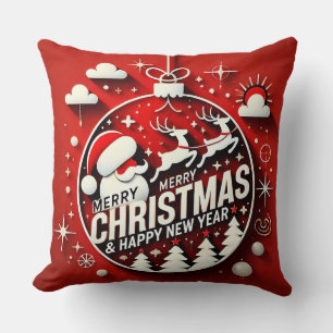 Coussin Père Noël et Décoration de Fêtes
