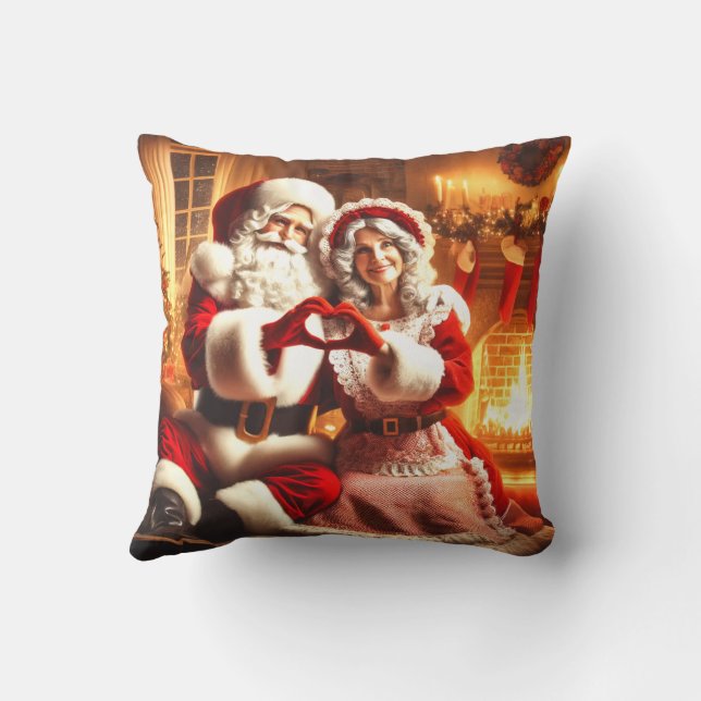 Coussin Père Noël et Mme Claus (Verso)