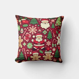 Coussin Père Noël et ornement de Noël