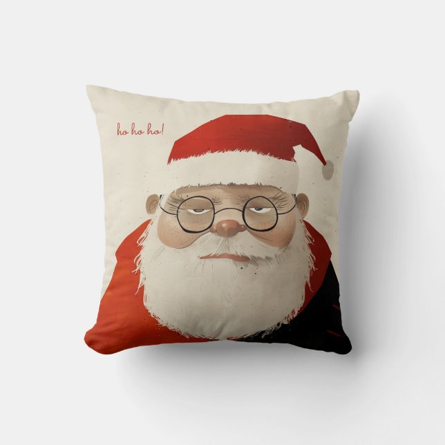 Coussin Père Noël fatigué (Recto)