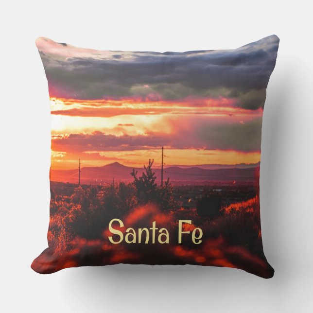 Coussin Père Noël Fe New Mexico Sun Set (Recto)