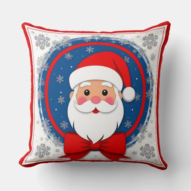 Coussin Père Noël festif (Recto)