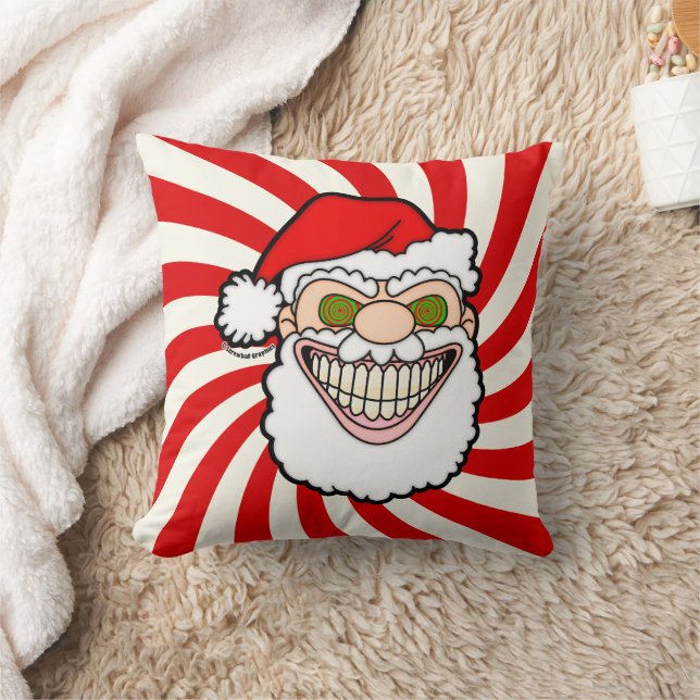 Coussin Père Noël flippant Graphismes Screwball (Couverture)