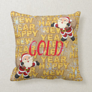 Coussin Père Noël Gold