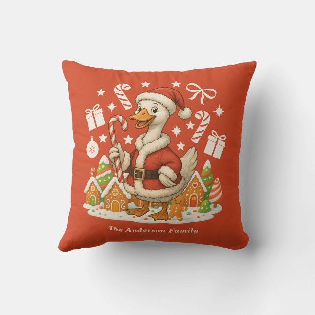 Coussin Père Noël Goose Christmas Holiday (Verso)