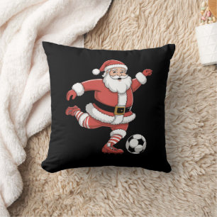 Coussin Père Noël Joue au Football Noël Sports