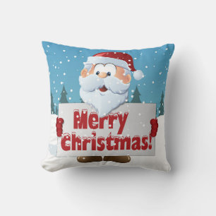 Coussin Père Noël Joyeux Noël Connexion Neige