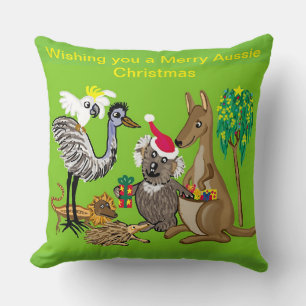 Coussin Père Noël koala donne des cadeaux de Noël australi