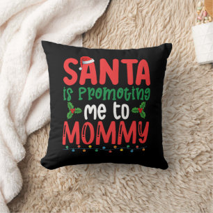 Coussin Père Noël me promet à maman Noël de famille