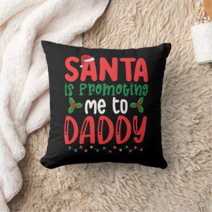 Coussin Père Noël me promet à papa Noël de famille
