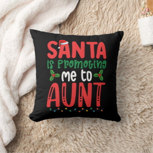 Coussin Père Noël me promet de Tante Noël de famille