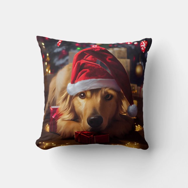 Coussin Père Noël meilleur ami (Recto)