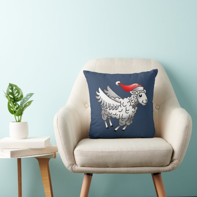 Coussin Père Noël Mouton de Noël Volant (Chaise)