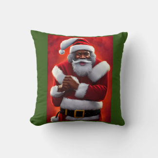 Coussin Père Noël noir